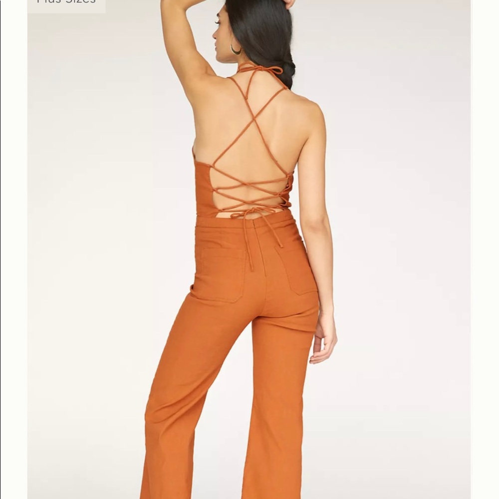 Anthropologie Mustard Jumpsuit